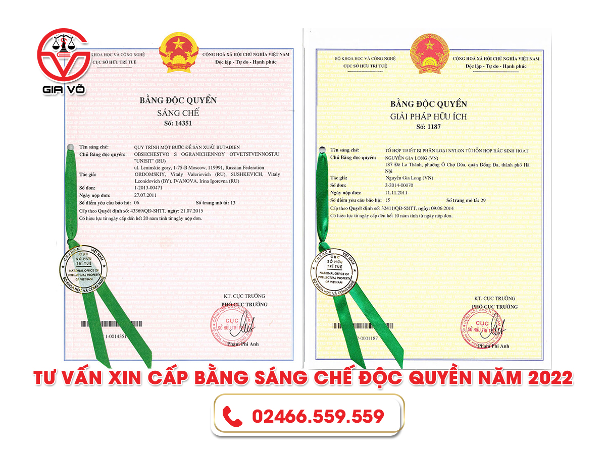 Tư vấn xin cấp bằng sáng chế độc quyền năm 2022